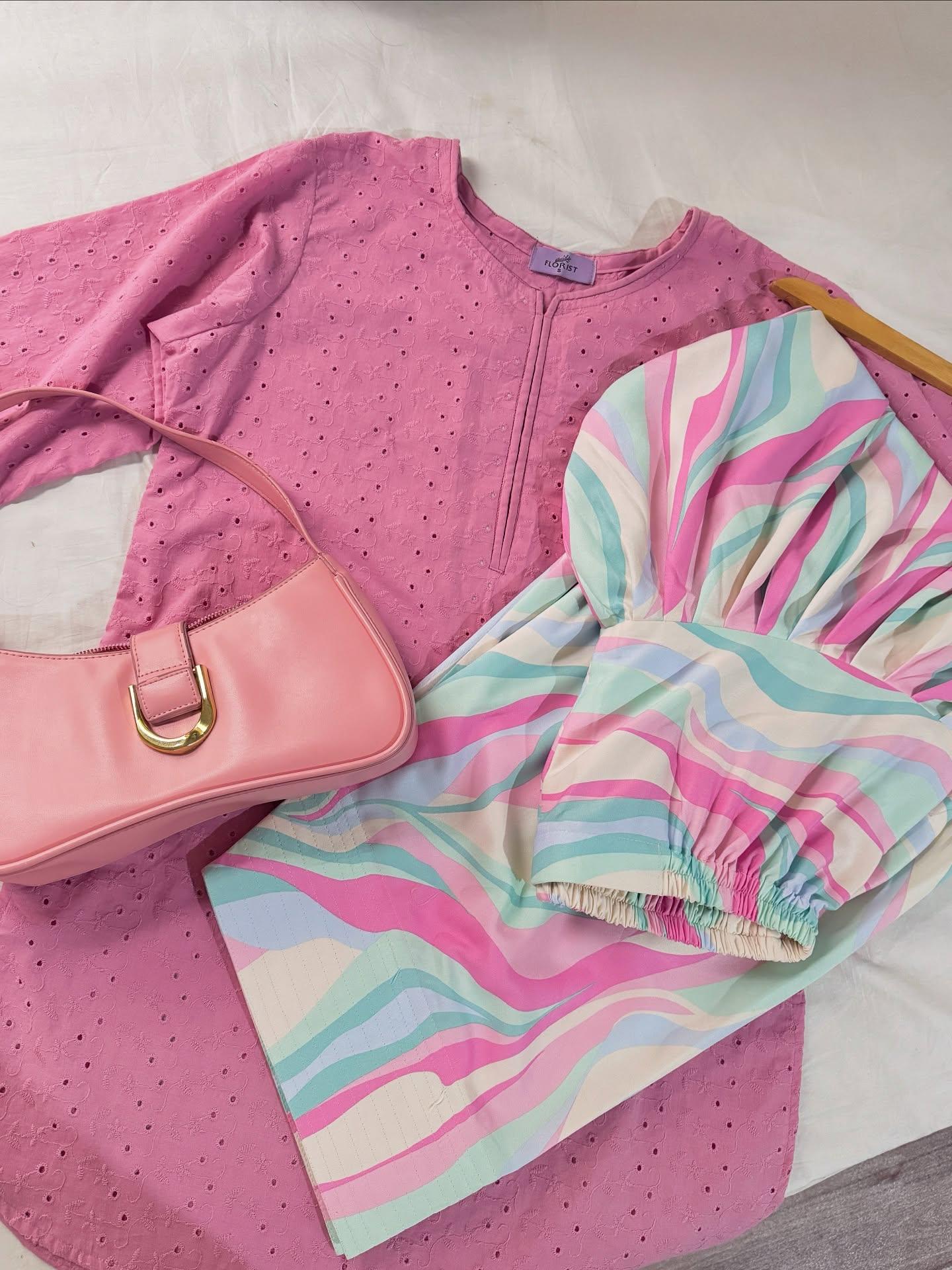 BLUSH CHICKENKARI SET ( FARSHI SHALWAR - Image 3