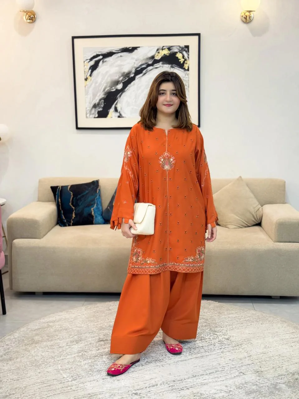 ZOBIA 2PC ( FARSHI SHALWAR ) - Image 2