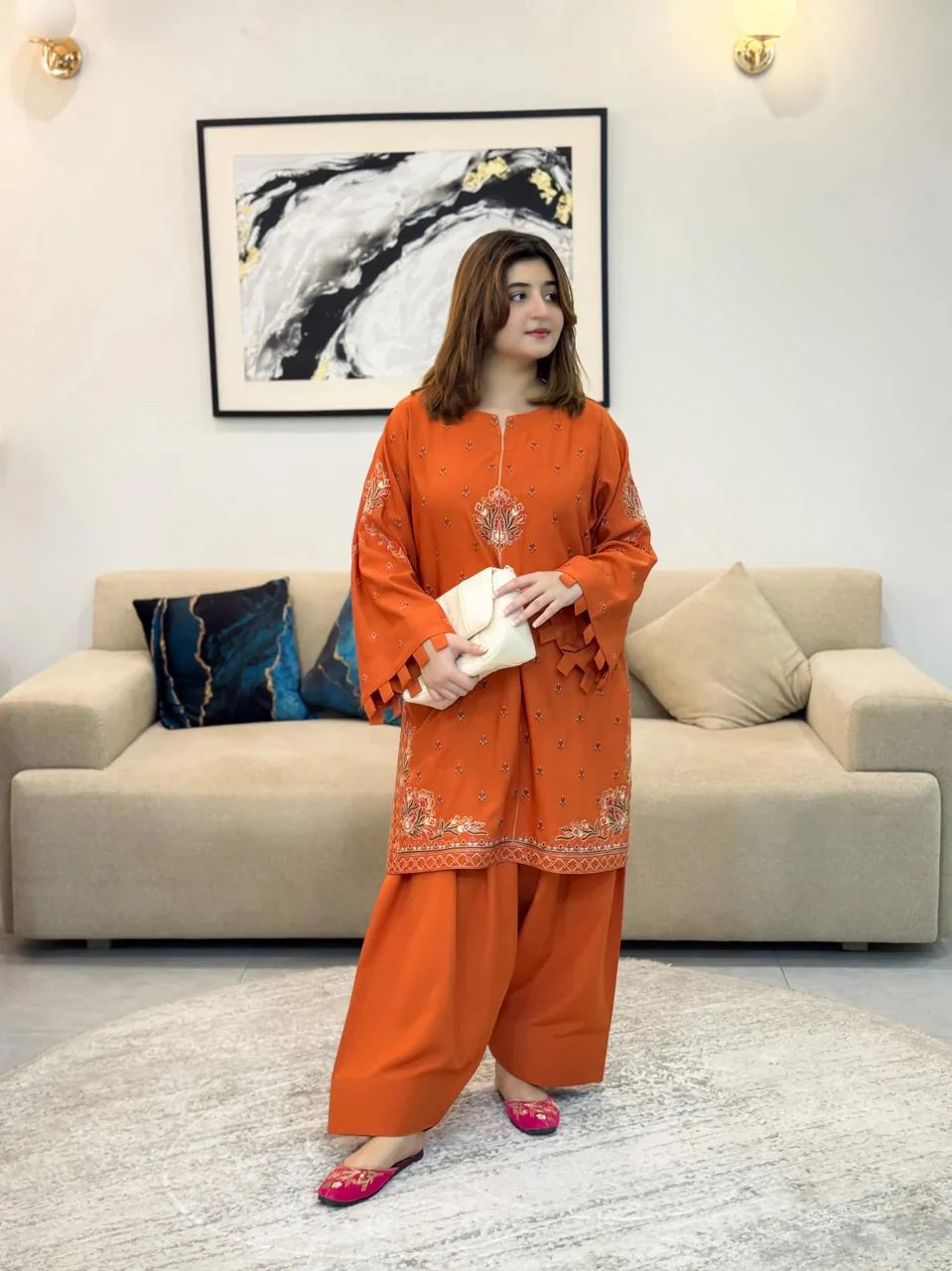 ZOBIA 2PC ( FARSHI SHALWAR ) - Image 4