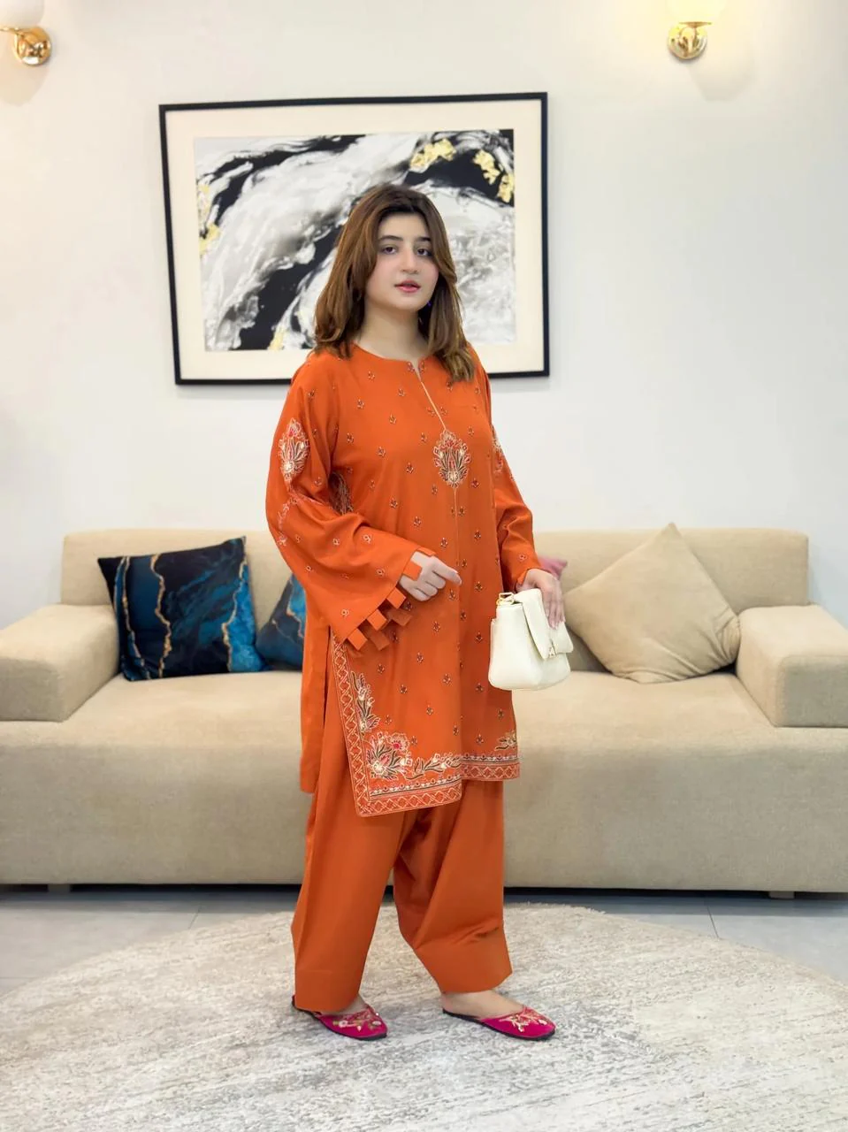 ZOBIA 2PC ( FARSHI SHALWAR ) - Image 7