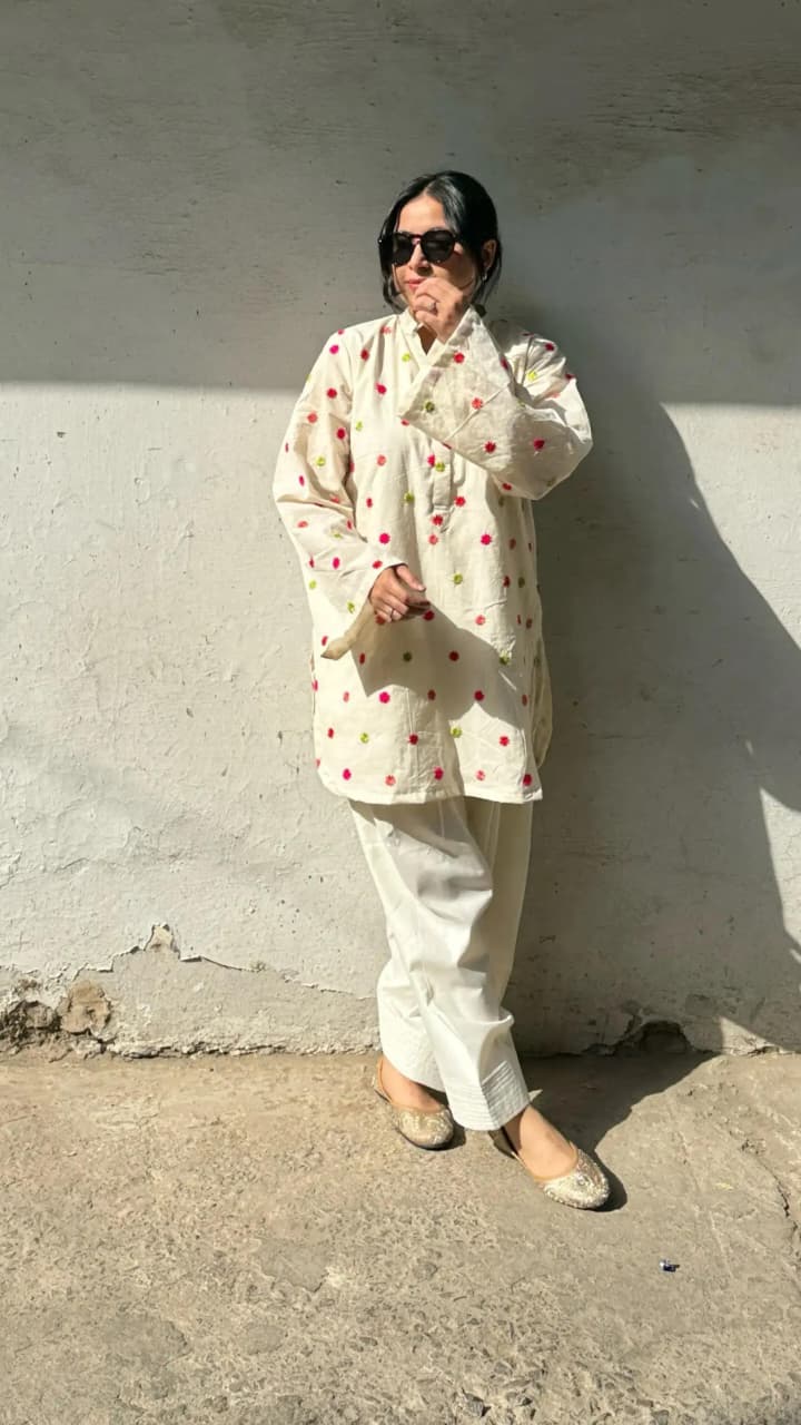 HEER EMB CORD SET ( FARSHI SHALWAR ) - Image 2