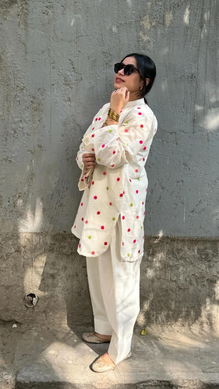 HEER EMB CORD SET ( FARSHI SHALWAR ) - Image 3