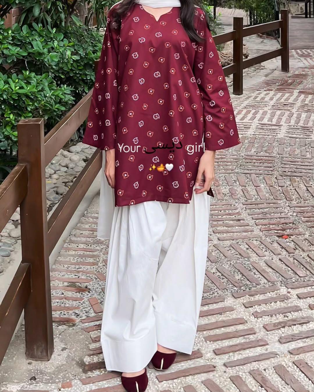 LAAL PARI CORD SET ( FARSHI SHALWAR )