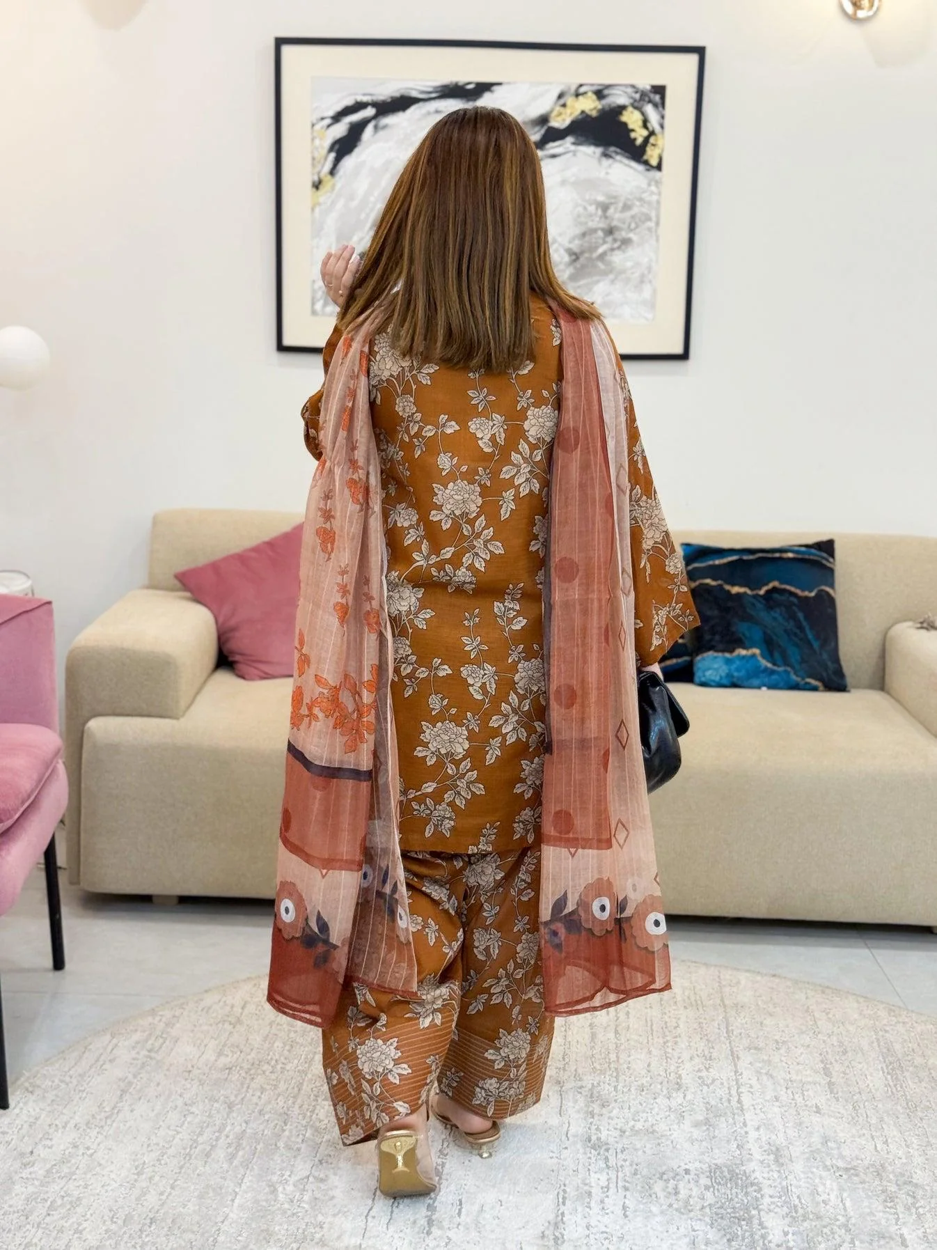 MEENA DIGITAL 3PC ( FARSHI SHALWAR ) - Image 3