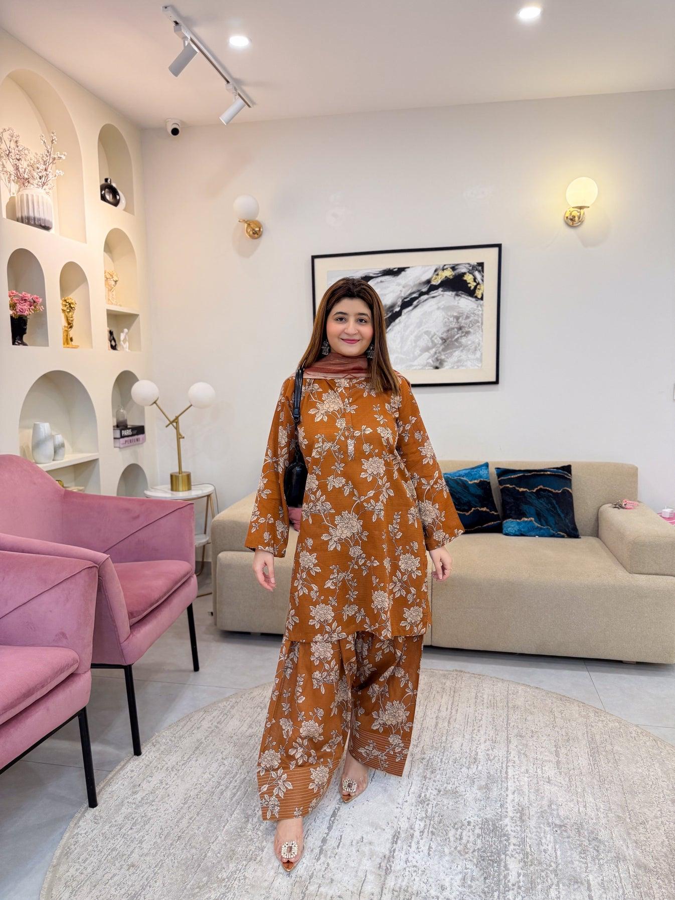 MEENA DIGITAL 3PC ( FARSHI SHALWAR ) - Image 6