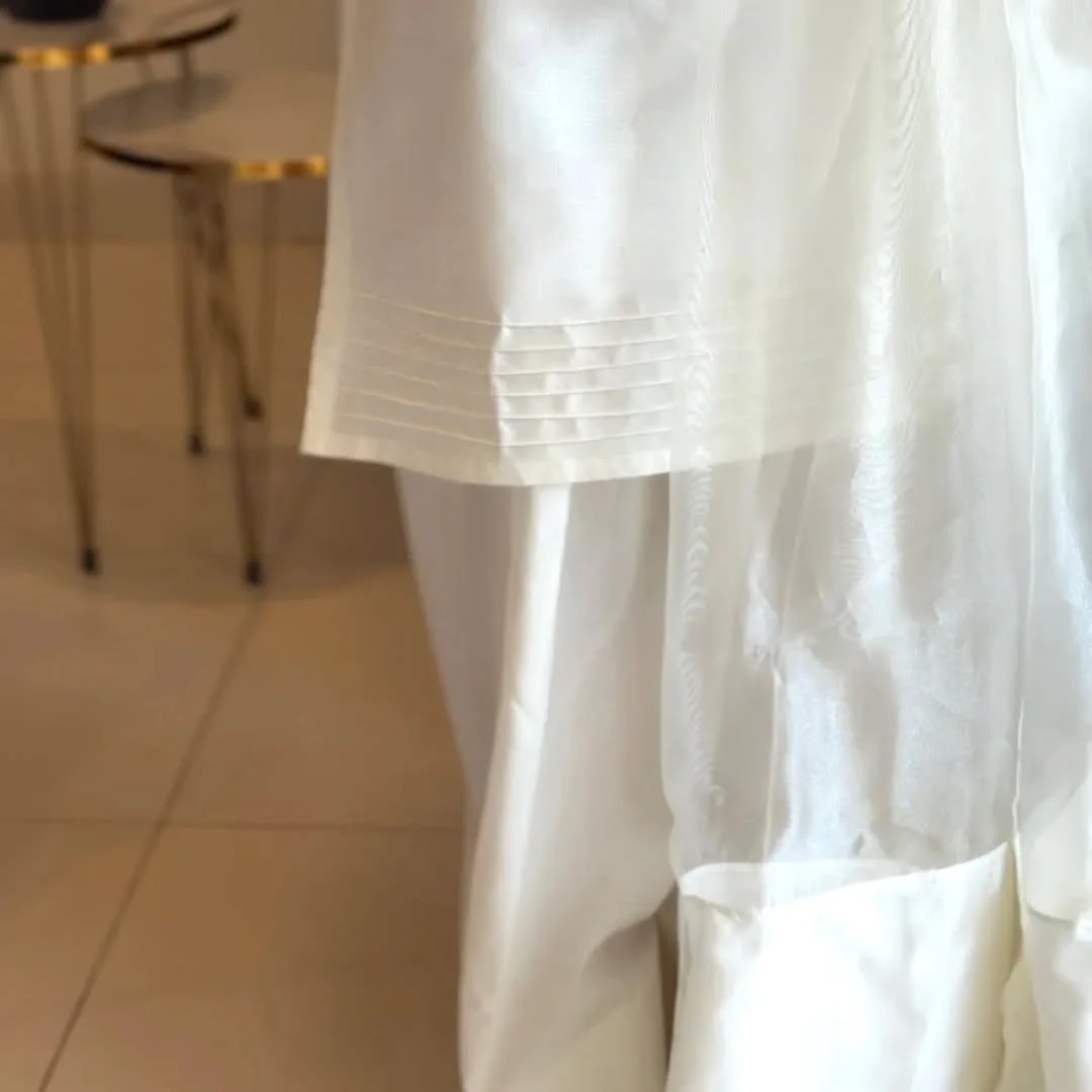 SILK WHITE LUXURY 3PC WITH FARSHI SHALWAR - Image 6