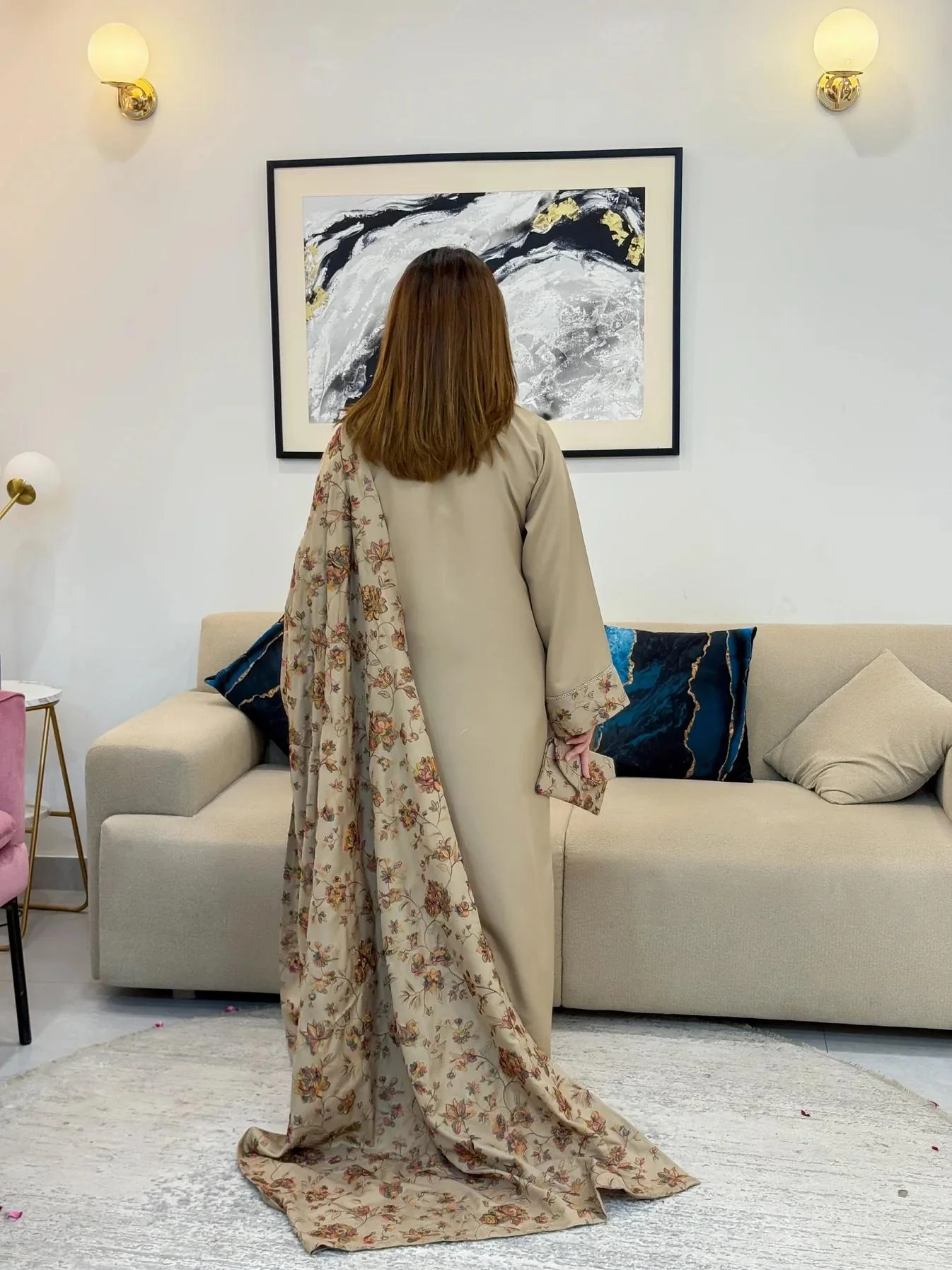 WASLE DHANK HEAVY EMB SHAWL 3PC - Image 2