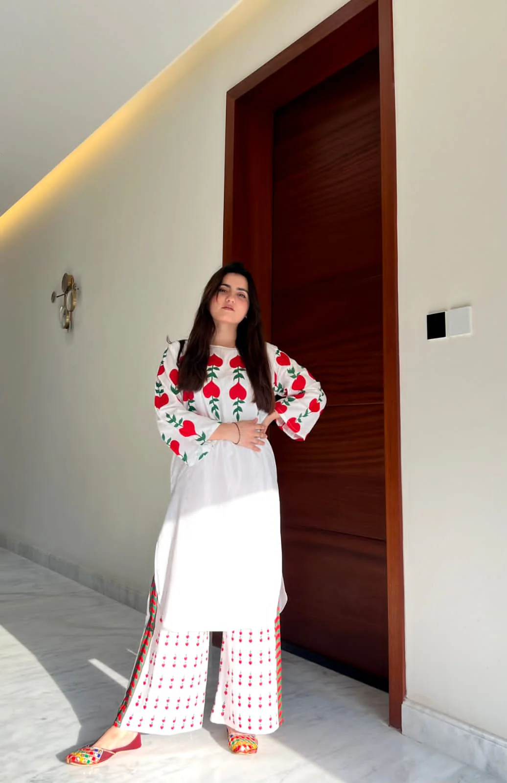WHITE DOVE DESIGN TWO PIECE SUITS (Premium Lilen) - Image 11