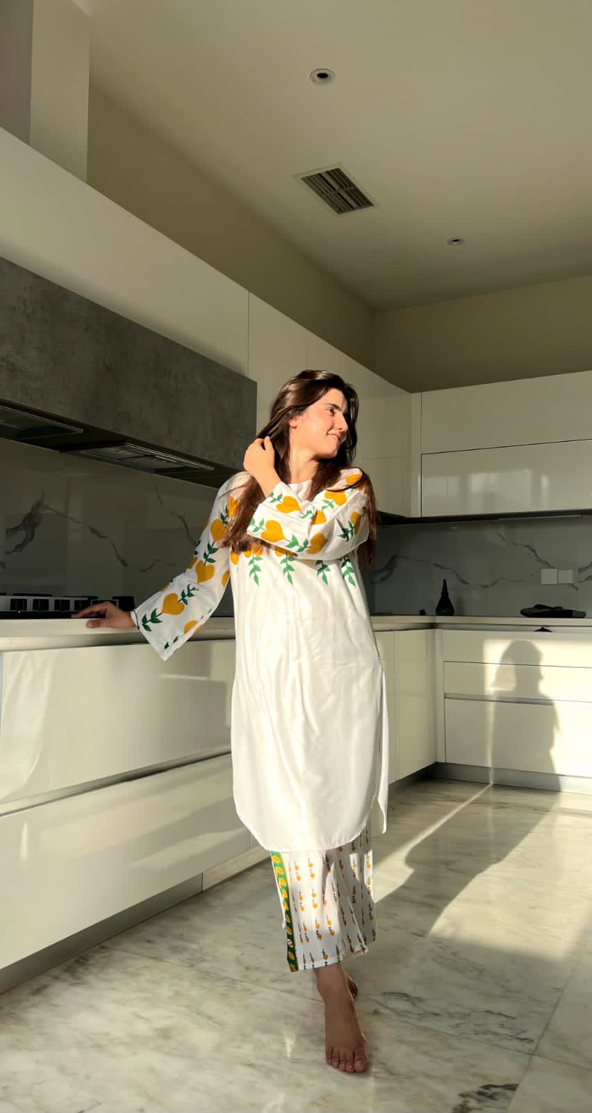 WHITE DOVE DESIGN TWO PIECE SUITS (Premium Lilen) - Image 13