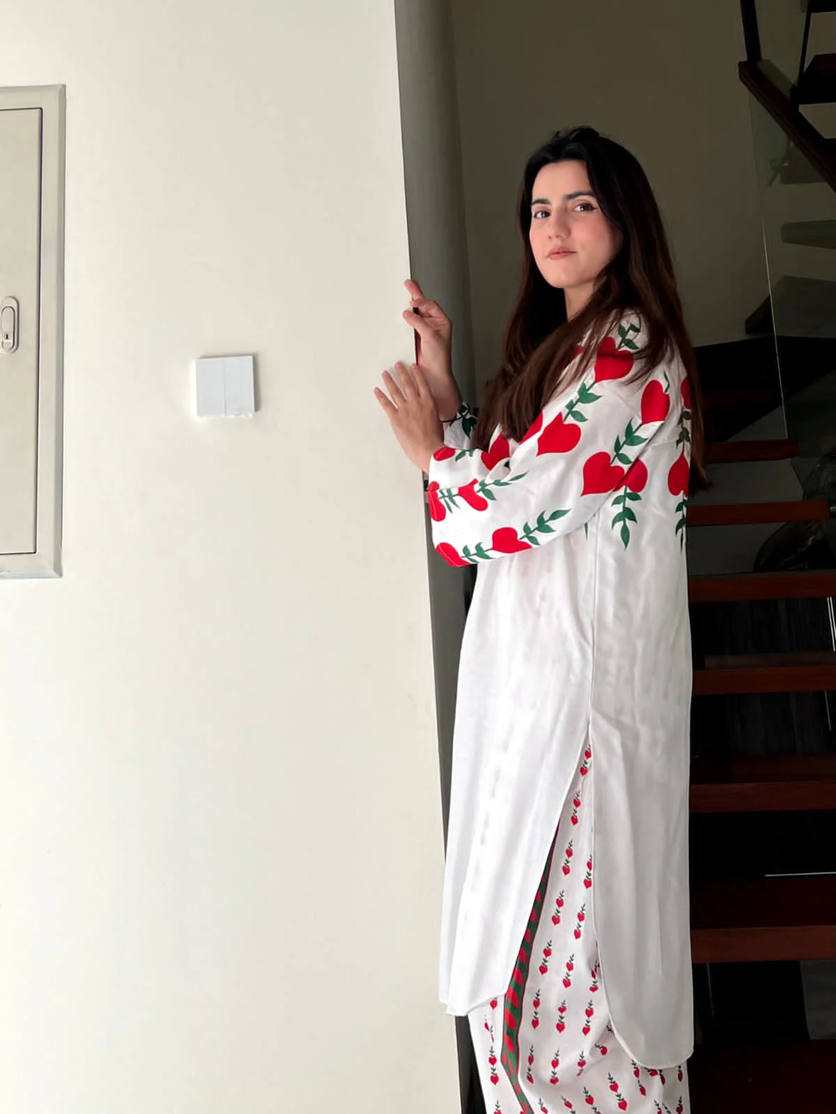 WHITE DOVE DESIGN TWO PIECE SUITS (Premium Lilen) - Image 7