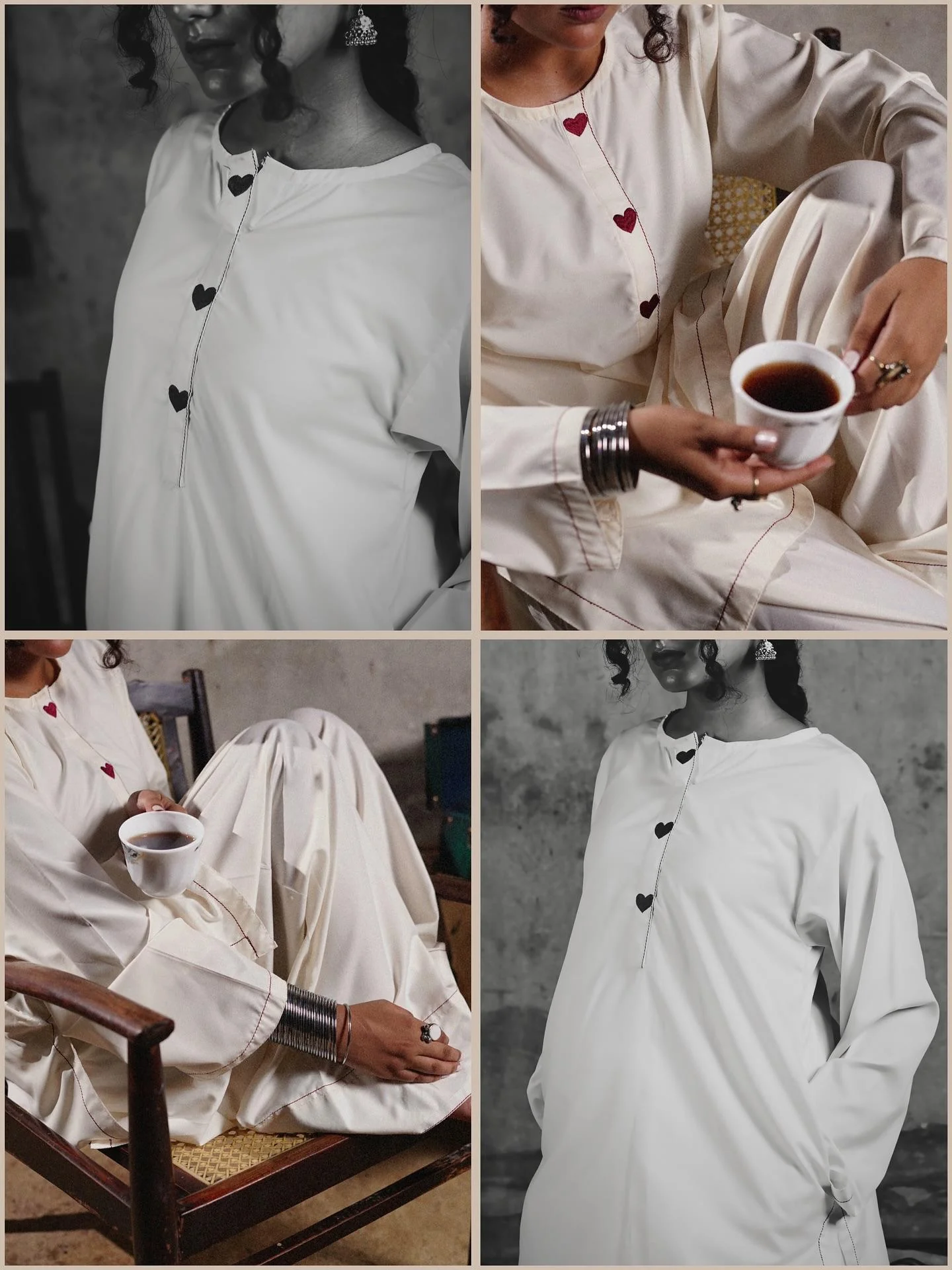 WHITE HEART 3PC ( FARSHI SHALWAR ) - Image 3