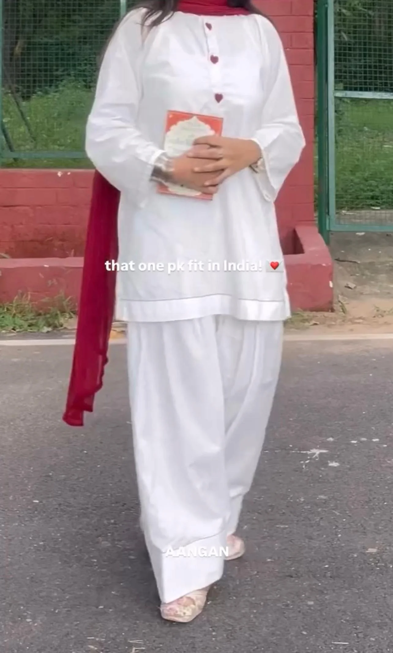 WHITE HEART 3PC ( FARSHI SHALWAR ) - Image 4