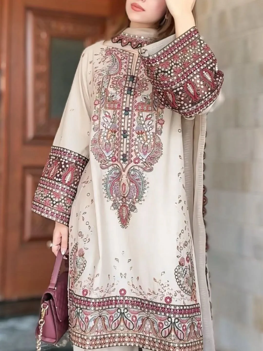 SUMMER LUXURY HEAVY FULLY EMB 3PC - Image 2