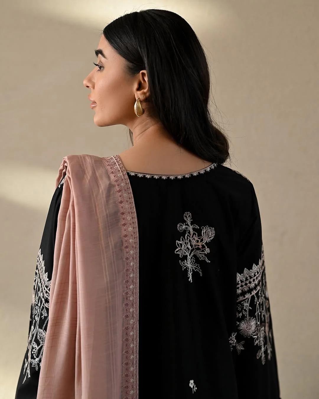 EID SPECIAL ZAIB LAWN LUXURY CO-ORD SET WITH FARSHI - Image 7