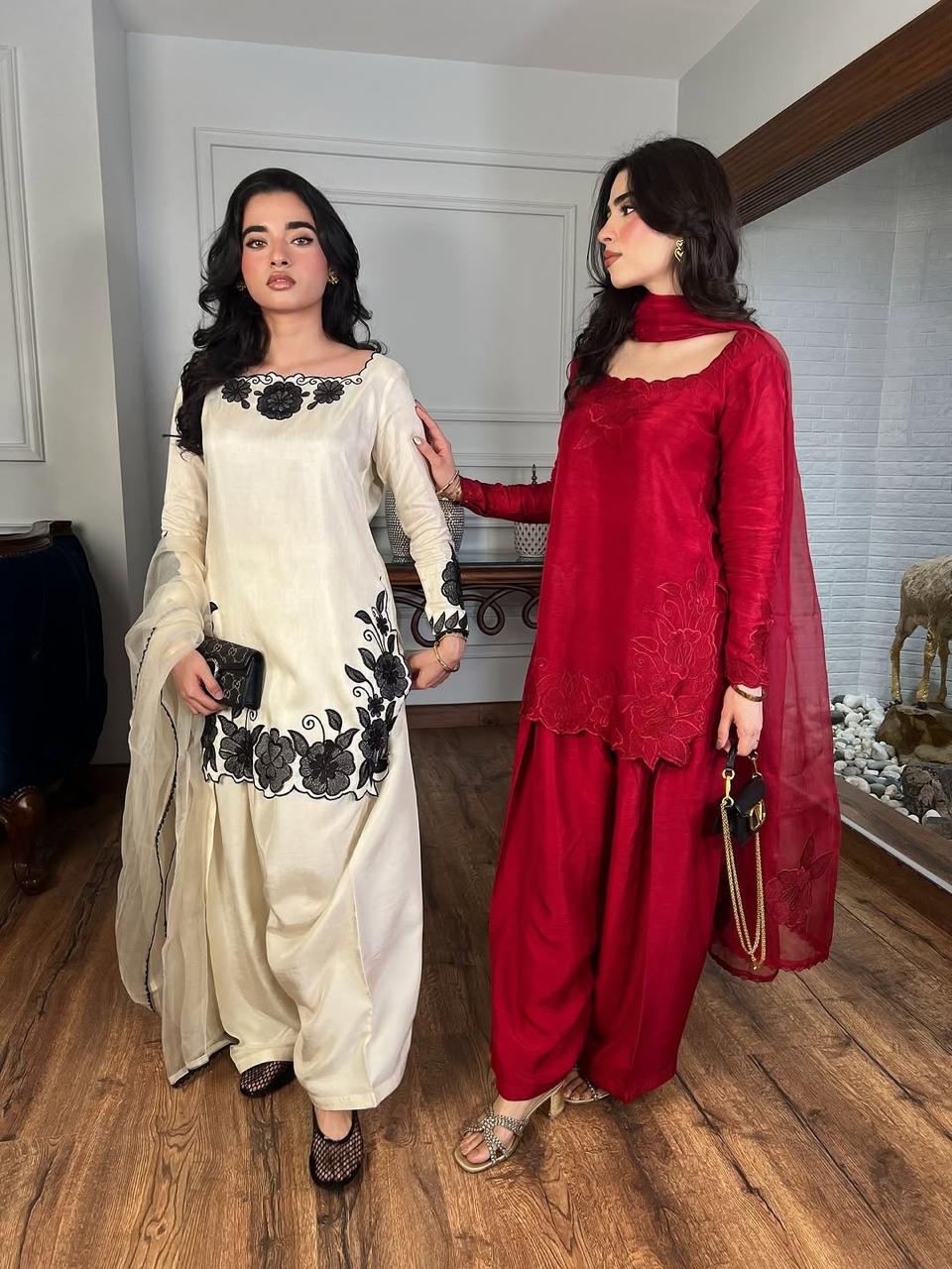 ZOUQ 3PC ( FARSHI SHALWAR ) - Image 5